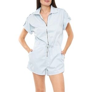 Pistola Sky Blue Zip-Up Romper